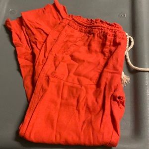 Roxy Orange linen pants